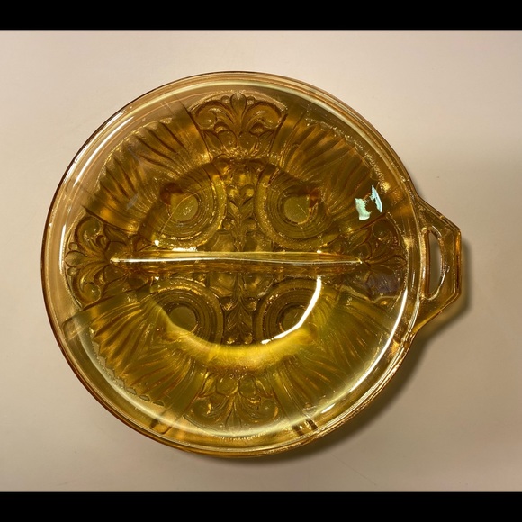 Vintage Indiana Glass Iridescent Relish Dish - Picture 2 of 9